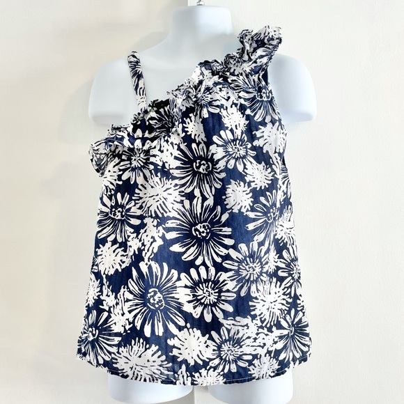 New Girl’s Three Hearts One Shoulder Floral Tank Top - Picture 3 of 8